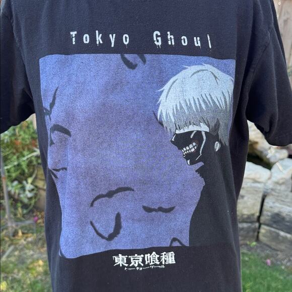 Tokyo Ghoul Ken Kaneki Anime Black Graphic T-Shirt Men's Size Medium - Picture 2 of 8